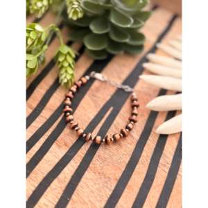 Machine Made <b>Copper</b> Beaded Bracelet Navajo Strung Graduated Ball Shape Elegant Ball Pattern Handcrafted Accessory - Product Image 3