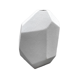 Pot de fleur en fer fait à la main de luxe Vase décoratif en métal blanc Accent de table de vie irrégulier durable pour la maison côtière - Product Image 3