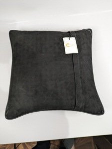 High Quality Pure Leather <b>Sofa</b> <b>Pillow</b> Cases Home Decoration Checked Velvet <b>Pillow</b> Cushion Cover Manufactory Custom Hot Sale Home - Product Image 2
