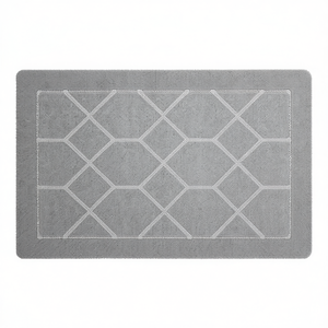 Tapis de bain gris HEXAGON (90x60cm) modèle 18390 pour tapis de bain élégant en quartz blanc - Product Image 2
