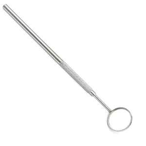 Miroir dentaire de haute résolution de bouche de surface avant enduite de rhodium avec des instruments chirurgicaux dentaires de poignée d'acier inoxydable - Product Image 4
