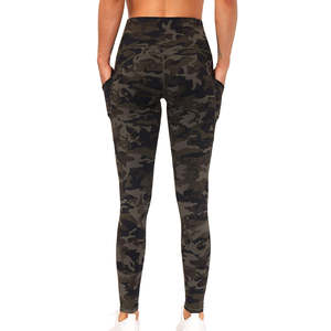 Ropa deportiva para mujer, mallas de yoga, ropa de gimnasio, ropa deportiva con logotipo personalizado, pantalones de entrenamiento de nailon Spandex, mallas de estilo camuflaje para mujer - Product Image 2