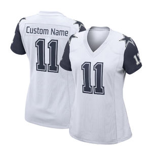 Camiseta de fútbol americano personalizada Vintage 3 Cowboys transpirable antibacteriana de secado rápido de malla blanca Unisex - Product Image 4