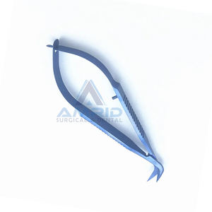 Ciseaux de kératoplastie courbés latéraux ophtalmiques en titane, outil de formation pour instruments microchirurgicaux, 1 pièce - Product Image 5
