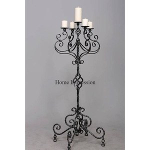 Juego de 3 candelabros chapados en oro de alta calidad y diseño elegante con 5 brazos para decoraciones de boda y Mesa - Product Image 5