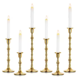 High Quality Metal Tabletop Decorative <b>Candle</b> Taper Set Deluxe Home Decor for Living Room Wholesale Price for Easter Occasions - Product Image 3