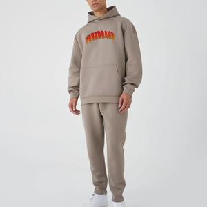 Ensemble survêtement homme oversize en coton 100% 450 g/m² avec logo personnalisé, sweat-shirt à capuche ample et pantalon de survêtement ample - Product Image 1