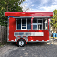 Remorque alimentaire mobile personnalisée pour desserts, pâtisseries, café et boissons, entièrement équipée