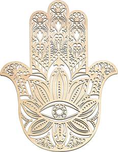Hamsa-arte de pared de Metal para decoración del hogar, escultura de pared de metal con corte láser, Geometría Sagrada, para la Oficina y el hogar - Product Image 2
