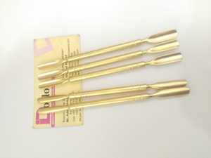 Profesional de alta calidad de acero inoxidable chapado en oro superventas manicura pedicura cutícula empujador de uñas - Product Image 6