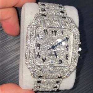 Reloj de Lujo Hip Hop con Incrustaciones de Diamantes, Automático, Hecho a Mano para Hombre, con Moissanita VVS1, Disponible al Mejor Precio de Fábrica al por Mayor - Product Image 1