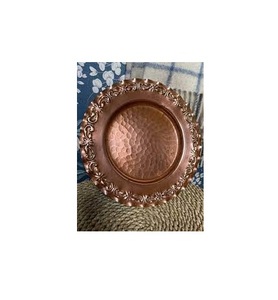 Plaque de chargeur en cuivre véritable Plaque de chargeur en cuivre de conception de bordure antique polie brillante et vente personnalisée - Product Image 1