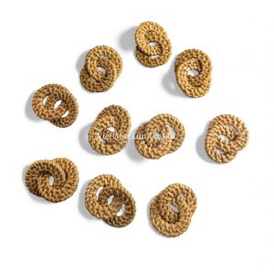 Abalorio de Ratán Hecho a Mano con Fibra Natural para la Elaboración de Joyas, Pendientes, Collares y Accesorios de Moda - Product Image 3