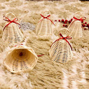 Best Choice Trending Vietnam Handwoven Bell Christmas Tree Decoration Eco-Friendly Natural Creative for Home Hanging Christmas - Product Image 1