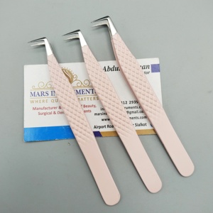 Nouvelles fournitures de cils Extension de cils pince à épiler Volume pince à épiler et isolation pince à cils pointes de fibre 90 degrés - Product Image 1