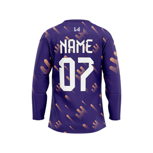 Maillots de hockey sur glace unisexes en polyester 100% avec logo personnalisé imprimé, 4 jeux, extensible dans les quatre sens, respirant, évacuant l'humidité - Product Image 2