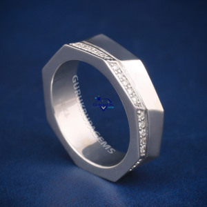 แหวนแต่งงานโมอิสโซลิแทร์ประดับเพชรโมอิส925เงินแท้ทรงกลมดีไซน์คลาสสิก2025ขายดี - Product Image 4