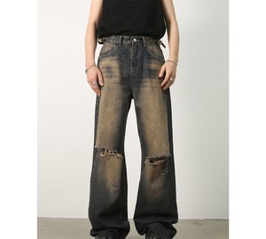 2024 New Fashion Brand Street Casual Pants <b>Trousers</b> for <b>Men</b> Jeans Vintage Wash Straight Leg <b>Baggy</b> Wide-leg Jeans - Product Image 1