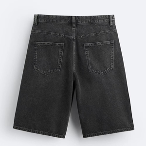 High Quality Baggy <b>Jeans</b> <b>Men</b> Custom Design <b>Jeans</b> Short Dark Denim Shorts Jorts <b>for</b> <b>Men</b> - Product Image 5