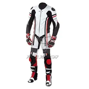 Motorcycle New White One piece Track Pro Racing Suit CE Approved Protection Motor Leather Biker Suit Motorbike Wear Racing