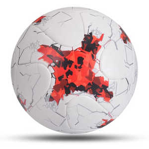 Balón de fútbol personalizado OEM Rojo Negro PU cuero cosido a máquina tamaño 5 fútbol proveedor mayorista para partido y entrenamiento - Product Image 3