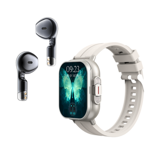 Montre connectée D8 avec écouteurs, écran tactile TFT 2,01 pouces, étanche IP67, moniteur de fréquence cardiaque et d'oxygène sanguin pour Android - Product Image 1