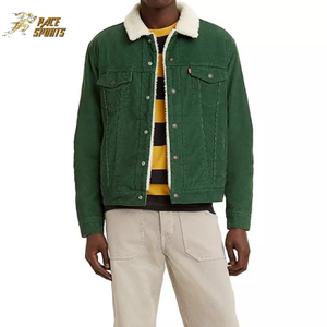 Vente en gros de veste en jean gaufrée à manches longues et fermeture éclair pour hommes veste en jean simple de cowboy en denim pour hommes - Product Image 4