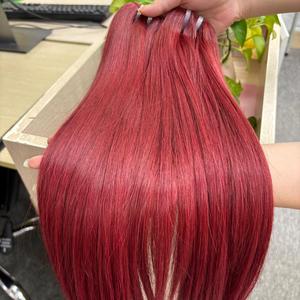 Vendedores de cabello de color rojo al por mayor Trama de cabello humano vietnamita virgen crudo grueso 8-32 pulgadas Extensiones de cabello rojo vietnamita - Product Image 2