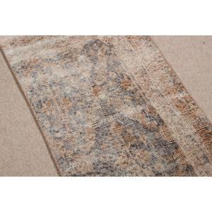 1.7x3.2 ft Rug, Vintage Turkish Rug, <b>Brown</b> Gray Ikat <b>Wool</b> Rug - Product Image 2