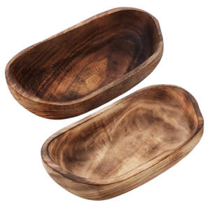 Vaisselle de table de cuisine Bol en bois d'acacia pour fruits et salades Meilleure vente Bol de service fait main pour hôtel et restaurant - Product Image 5