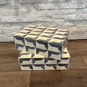 Premium Quality Handmade Rectangular Wooden Jewelry Box Top Selling Designer Bone Inlay <b>Storage</b> Box - Product Image 3