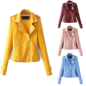 Veste en cuir pour femmes en gros, veste en cuir véritable, taille plus, hauts en simili cuir, légers et respirants, vestes pour femmes - Product Image 1