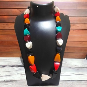 Collar de cuentas de corazón de resina gruesa, hebras de cuentas acrílicas coloridas para fabricación de joyas, suministros para manualidades DIY, joyería de moda para mujer - Product Image 6