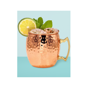 Bonne vente top personnalisé cuivre Moscou Mule tasses solide martelé forme ronde voyage Mule tasse fournisseur indien - Product Image 1