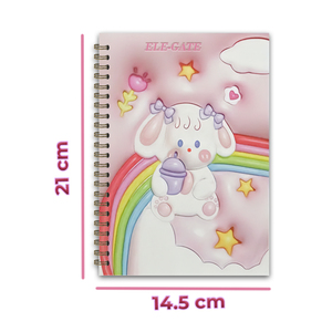 Quaderno a Spirale Formato A4, 80 Fogli a Righe, Copertina in Carta B5, con Carta per Disegno e Pittura, Rilegatura a Spirale, Ideale come Regalo - Product Image 5