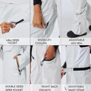 Chaqueta de esquí impermeable y a la moda para hombre, chaqueta de snowboard para exteriores con cremallera, chaqueta de esquí rígida forrada de calidad para hombre. - Product Image 2