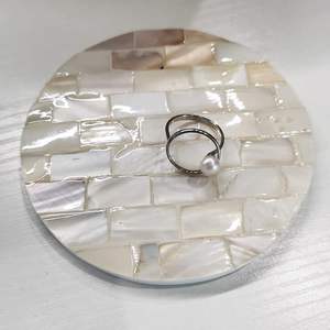 Designer Mother of Pearl Coaster Bohemian Style Handmade & Eco-Friendly Smooth Finish for Protecting Wooden <b>Glass</b> Marble <b>Tables</b> - Product Image 1