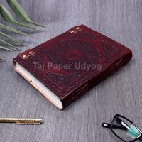 Couverture de pierres précieuses en cuir antique 9 Chakra Stone Journal Vintage 100% Recyclé Notebook Diary Gift Planner Daily Usage Hardcovers