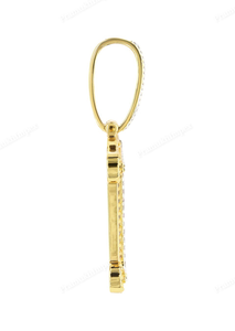 Venta caliente personalizado hombres Hip Hop colgantes precio de fábrica Iced Out ICE letras plata amarillo chapado en oro para fiestas - Product Image 3