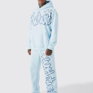 Chándal estampado de alta calidad personalizado 100% algodón hombres chándales Casual 100% algodón chándal - Product Image 1