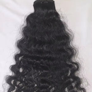 Hot Selling Curly Indian Kinky Curly Virgin Human <b>Hair</b> Weave Keratin Tips Machine Double Weft Tape Attachment New Coily <b>Hair</b> - Product Image 1