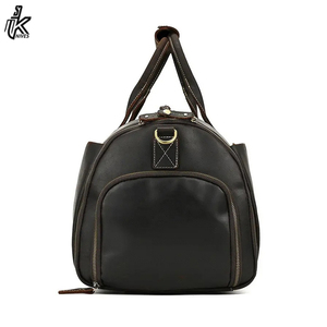 Sacs à vêtements multifonctionnels de luxe pour hommes, sac de voyage en cuir véritable avec compartiment à chaussures - Product Image 3