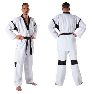 Uniforme de karaté d'arts martiaux noir et blanc pur séchage rapide conception solide jujitsu karaté costumes karaté gi costumes uniformes d'arts martiaux - Product Image 6