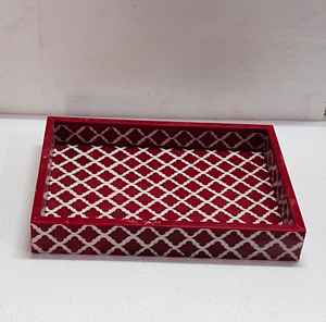 Plateau de service en marbre mosaïque avec incrustation de nacre, décoration de table à manger bohème moderne, cadeau rustique pour la maison - Product Image 4