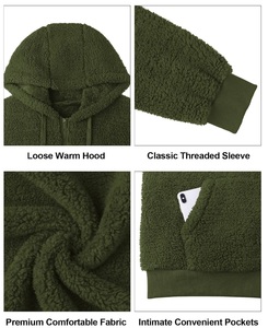 High Quality Custom Made <b>Men's</b> <b>Sherpa</b> <b>Fleece</b> <b>Hoodie</b> Most Popular for Winter Season Fur Furry Plain Dyed Technique Sharpa Hoody - Product Image 6