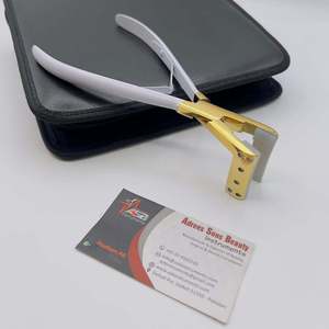 Pince d'extension de cheveux en acier inoxydable durable en or blanc de haute qualité prix de gros pince à pression professionnelle - Product Image 3