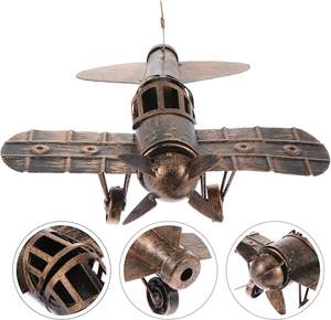 Modelo de Avión de Metal Retro Vintage, Escultura de Hierro con Impresión UV, Arte 3D Hecho a Mano, Coleccionable - Product Image 5