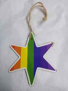 เครื่องประดับคริสต์มาสทำมือรูปหัวใจสีแดงทำด้วยไม้เผาไม้ - Product Image 5