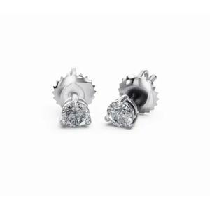 Boucles d'oreilles clous solitaire rondes Marinas en or 9K, 14K, 18K, bijoux de laboratoire, vente en gros, OEM, fournisseur d'exportation B2B - Product Image 4