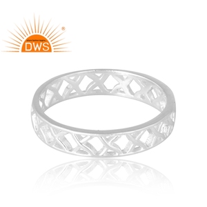 Último diseño Anillo de banda de plata esterlina 925 para mujer Joyería personalizada para mujer Regalo para ella. - Product Image 4